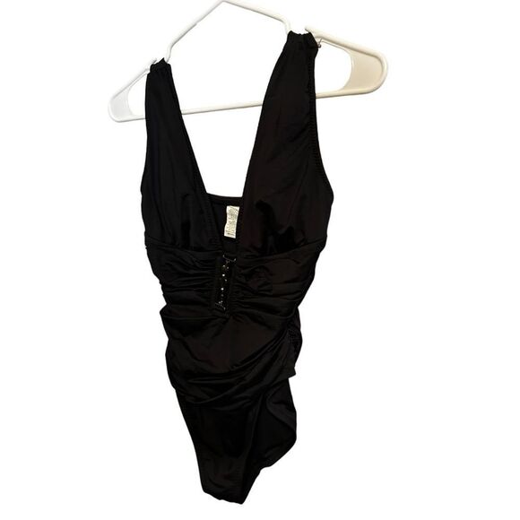 Anne Cole Black One Piece Swimsuit size 6 - Picture 2 of 6